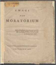 Uwagi nad moratorium