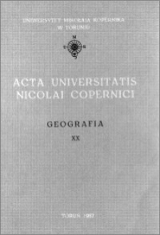 Acta Universitatis Nicolai Copernici. Nauki Matematyczno-Przyrodnicze. Geografia, z. 20 (66), 1987