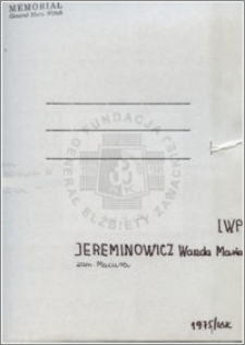 Jereminowicz Wanda Maria