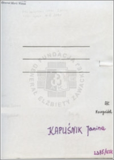 Kapuśnik Janina