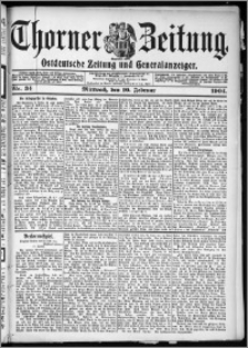 Thorner Zeitung 1904, Nr. 34 + Beilage