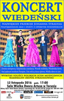 Koncert Wiedeński : największe przeboje Johanna Straussa : 12 listopada 2016