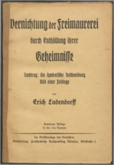 Vernichtung der Freimaurerei durch Enthüllung ihrer Geheimnisse : Nachtrag: Die symbolische Beschneidung, Bild einer Feldloge