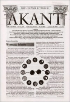 Akant : miesięcznik literacki 1998 R.1 nr 10