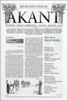 Akant : miesięcznik literacki 1998 R.1 nr 11