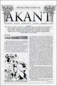 Akant : miesięcznik literacki 1998 R.1 nr 12