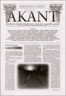 Akant : miesięcznik literacki 2000 R.3 nr 8(34)