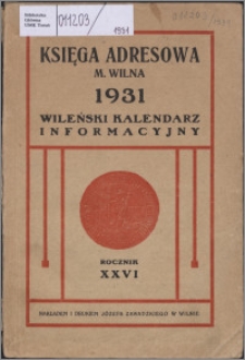 Kalendarz Wileński Informacyjny R. 26 (1931)