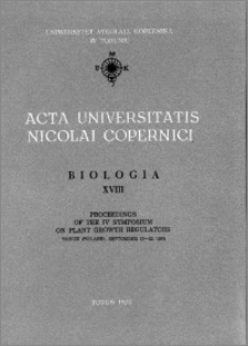 Acta Universitatis Nicolai Copernici. Nauki Matematyczno-Przyrodnicze. Biologia, z. 18 (37), 1976