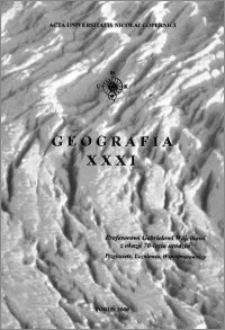 Acta Universitatis Nicolai Copernici. Nauki Matematyczno-Przyrodnicze. Geografia, z. 31 (106), 2000