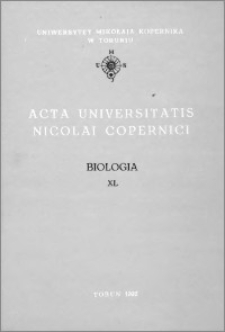 Acta Universitatis Nicolai Copernici. Nauki Matematyczno-Przyrodnicze. Biologia, z. 40 (79), 1992