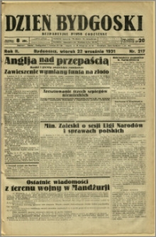 Dzień Bydgoski, 1931, R.2, nr 217