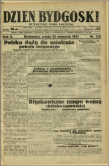 Dzień Bydgoski, 1931, R.2, nr 218