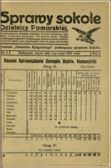 Sprawy Sokole Dzielnicy Pomorskiej, 1925, R.2, nr 5