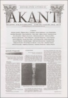 Akant : miesięcznik literacki 2001 R.4 nr 9(48)