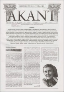 Akant : miesięcznik literacki 2002 R.5 nr 3(55)