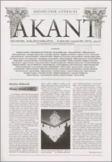 Akant : miesięcznik literacki 2002 R.5 nr 4(56)