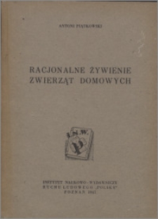 Racjonalne żywienie zwierząt domowych