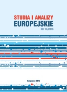 Studia i Analizy Europejskie. Nr 14/2016