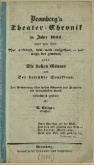 Bromberg's Theater-Chronik im Jahre 1844