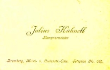 Wizytówka Juliusa Küchnela