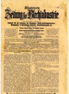 Ilustrierte Zeitung für Blechindustrie 1906. No. 39