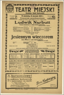 [Afisz:] Ludwik Narbutt. Poemat dramatyczny w 3 aktach Stefanji Tuchołkowej