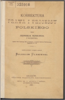 Korrektura prawa i procesu polskiego