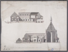 Zeichnung von dem zu Thorn belegenen Dominicaner Kloster : Durchschnitt nach a.b. : Durchschnitt c.d.