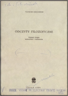 Odczyty filozoficzne. Korekta z poprawkami autora