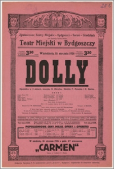 [Afisz:] Dolly. Operetka w 3 aktach