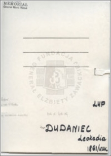 Dubanowicz Leokadia