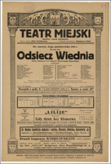 [Afisz:] Odsiecz Wiednia. Sztuka historyczna w 5 odsłonach Wincentego Rapackiego