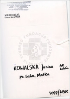 Kowalska Janina