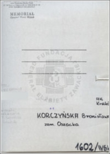 Korczyńska Bronisława