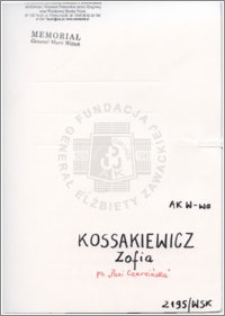 Kossakiewicz Zofia