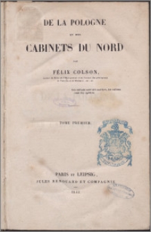 De la Pologne et des cabinets du Nord. T. 1