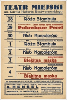 [Afisz:] Repertuar tygodniowy. 28 listopada - 4 grudnia 1938 r.