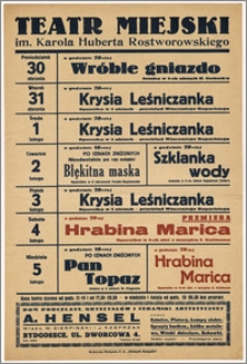 [Afisz:] Repertuar tygodniowy. 30 stycznia - 5 lutego 1939 r.