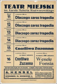 [Afisz:] Repertuar tygodniowy. 11-16 kwietnia 1939 r.