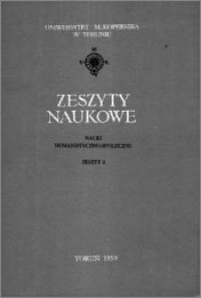 Zeszyty Naukowe Uniwersytetu Mikołaja Kopernika w Toruniu. Nauki Humanistyczno-Społeczne. Filologia Polska, z. 1 (2), 1959