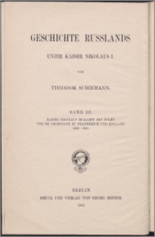 Kaiser Nikolaus im Kampf mit Polen und im Gegensatz zu Frankreich und England, 1830-1840