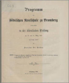 Programm der Städtischen Realschule zu Bromberg [...]