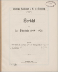 Bericht über das Schuljahr 1905-1906