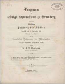 Programm des Königl. Gymnasiums zu Bromberg