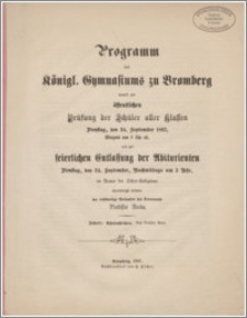 Programm des Königl. Gymnasiums zu Bromberg