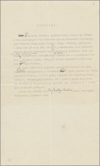 Brudnopis protokołu z wymiany dokumentów ratyfikacyjnych Traktatu Pokoju między Polską a Rosją i Ukrainą, Ryga, dn. 18 marca 1921 r.