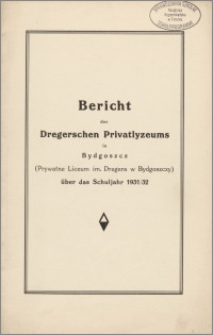 Bericht des Dregerschen Privatlyzeums in Bydgoszcz