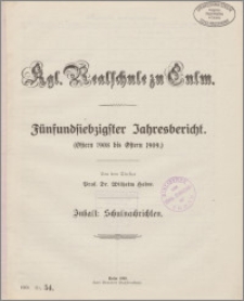 Fünfundsiebzigster Jahresbericht. (Ostern 1908 bis Ostern 1909.)