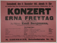 [Afisz:] Konzert Erna Freytag. Opern- und Konzertsängerin